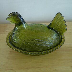 Vintage Hen on a Nest Candy Dish